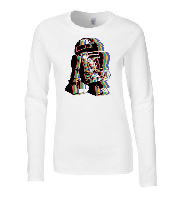r2d2 star wars Fehér Női Hosszú Ujjú Póló