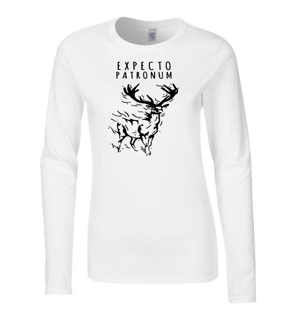 harry potter expecto patronum patronus Fehér Női Hosszú Ujjú Póló