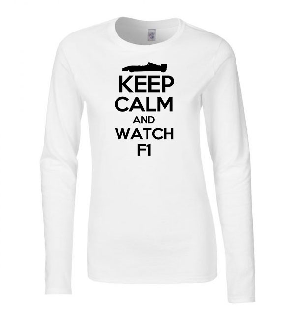 f1 forma 1 formula 1 Fehér Női Hosszú Ujjú Póló