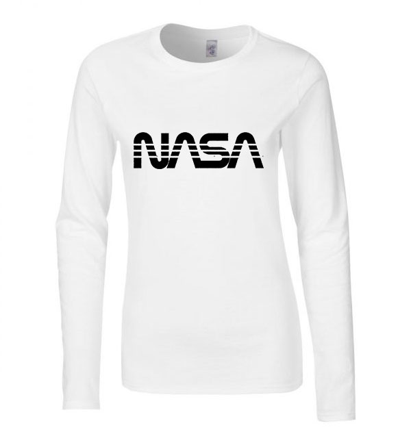 nasa Fehér Női Hosszú Ujjú Póló