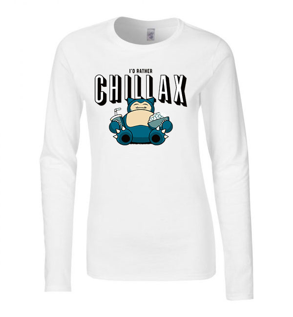 snorlax pokemon Fehér Női Hosszú Ujjú Póló