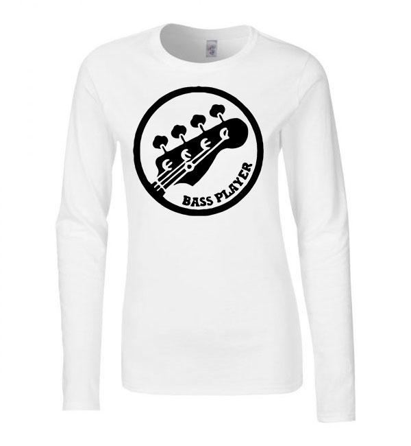 gitár gitárs bass gitár Fehér Női Hosszú Ujjú Póló