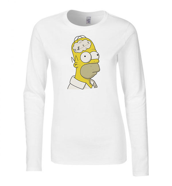 homer simpson simpson család Fehér Női Hosszú Ujjú Póló