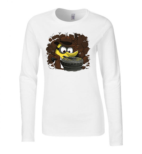 banana minions minyonok Fehér Női Hosszú Ujjú Póló