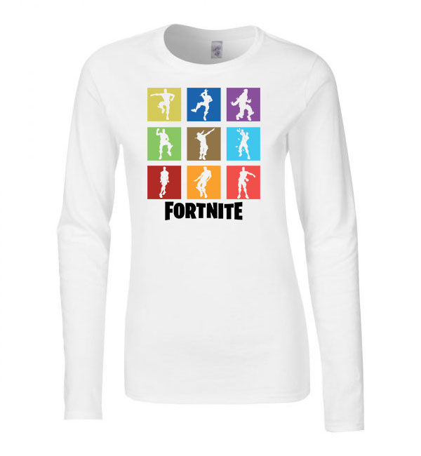 fortnite emotok Fehér Női Hosszú Ujjú Póló