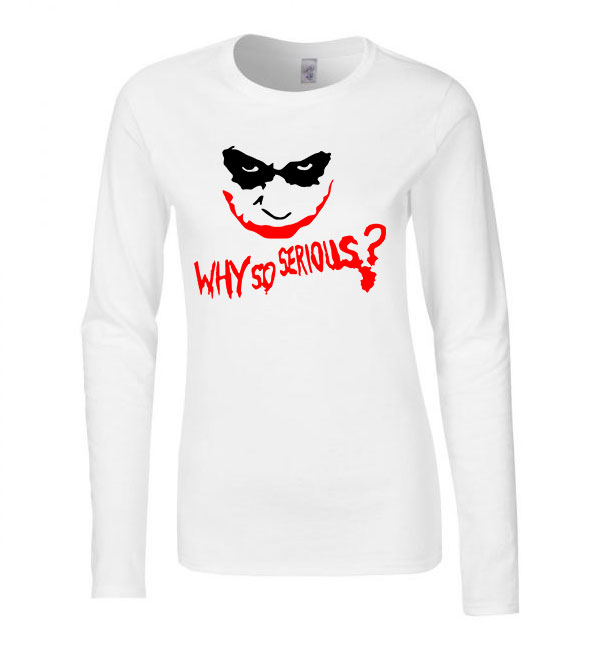 joker Fehér Női Hosszú Ujjú Póló