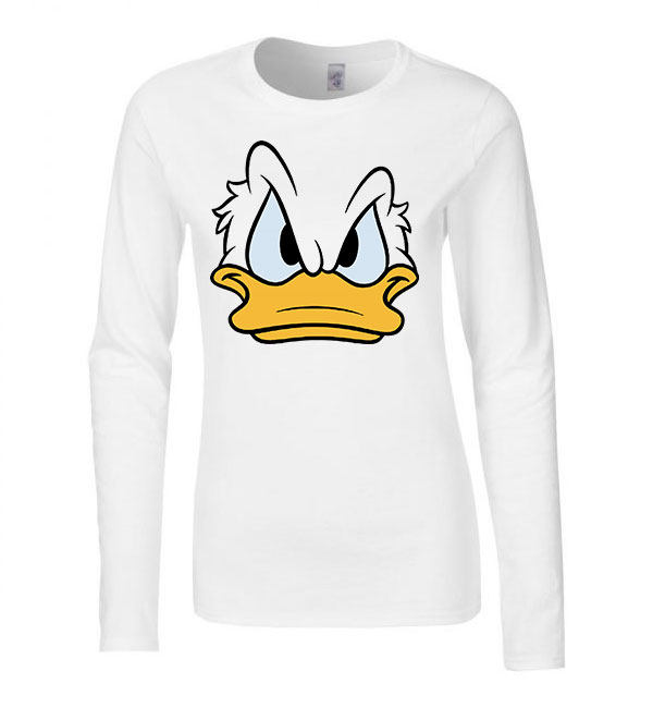 donald kacsa Fehér Női Hosszú Ujjú Póló