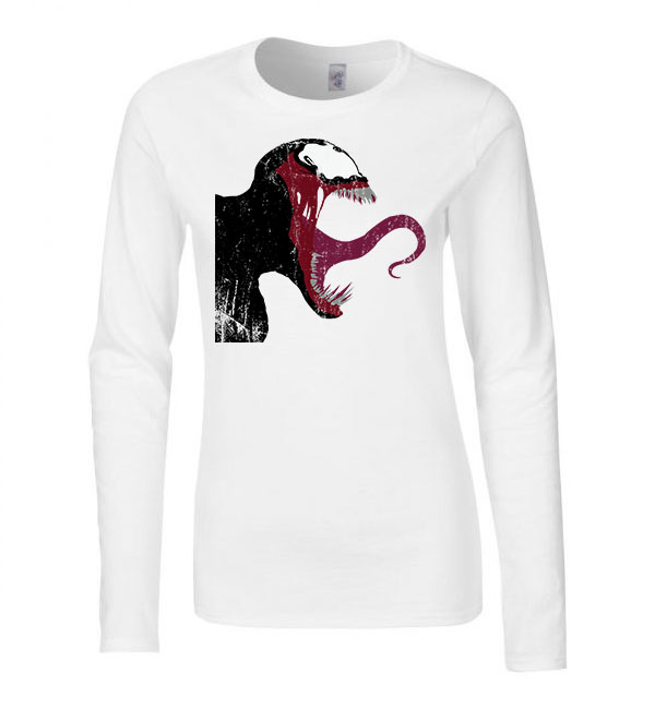 venom méreg Fehér Női Hosszú Ujjú Póló