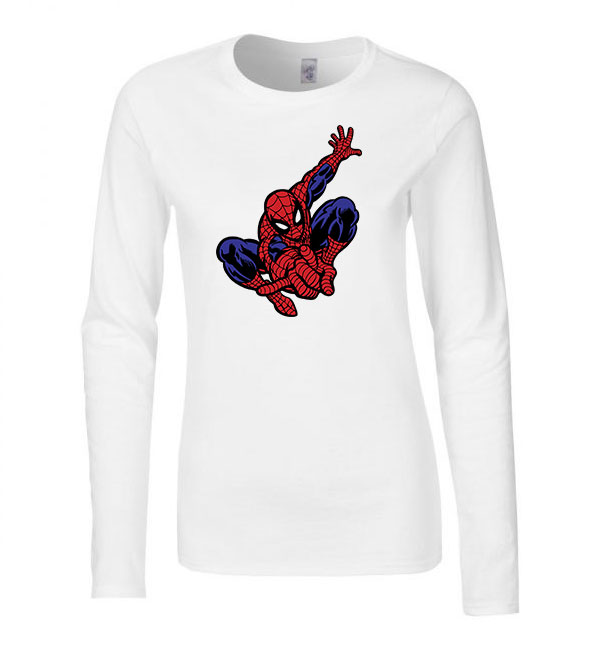 spider man pókember Fehér Női Hosszú Ujjú Póló