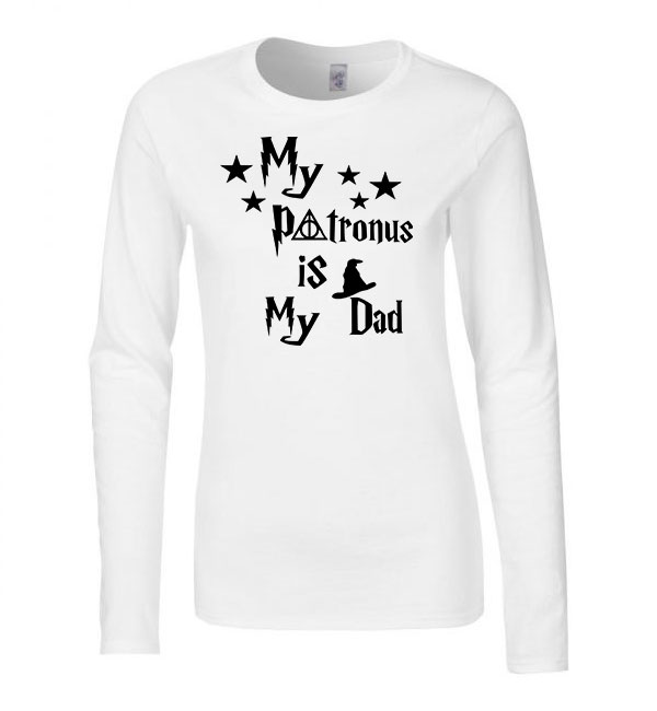 harry potter apa patrónus dad Fehér Női Hosszú Ujjú Póló