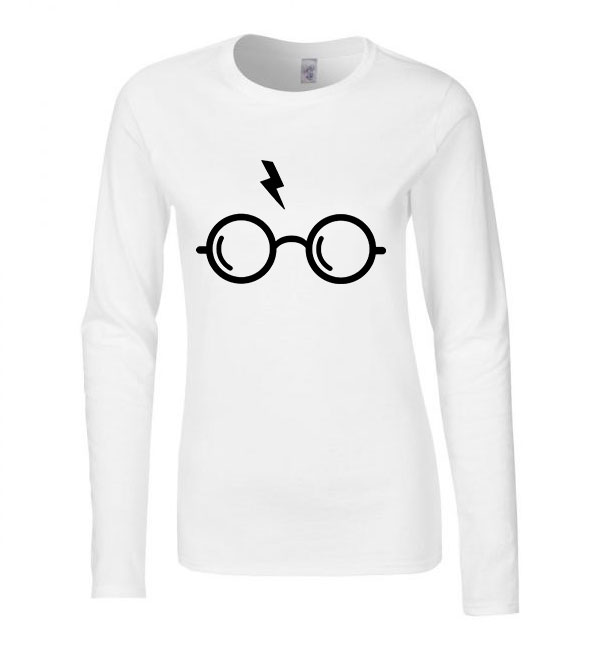 harry potter Fehér Női Hosszú Ujjú Póló