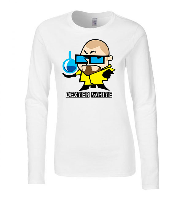dexter breaking bad Fehér Női Hosszú Ujjú Póló