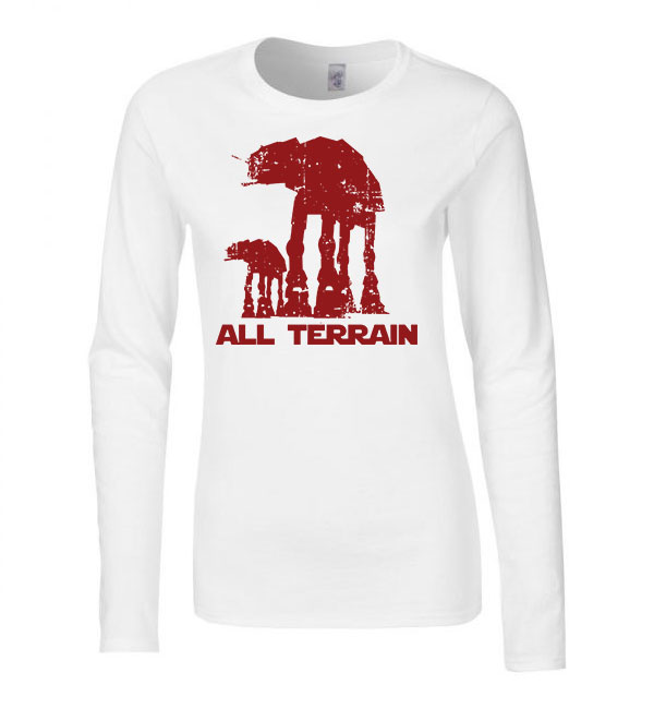 all terrain at at ATAT star wars Fehér Női Hosszú Ujjú Póló