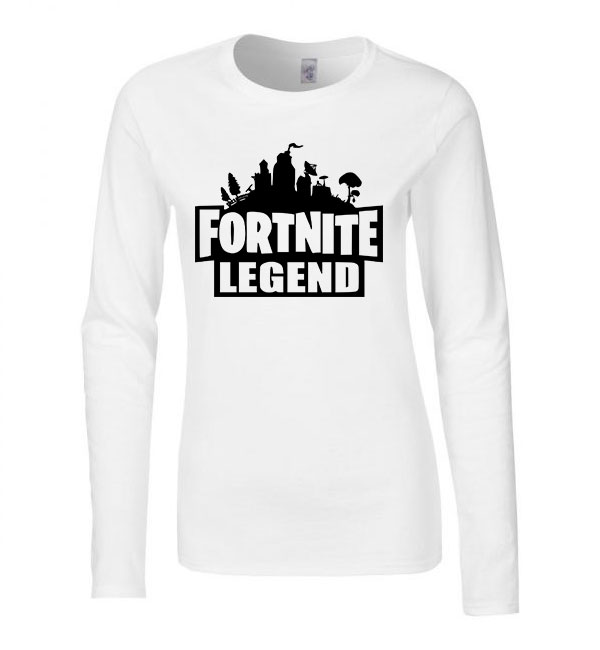 fortnite Fehér Női Hosszú Ujjú Póló