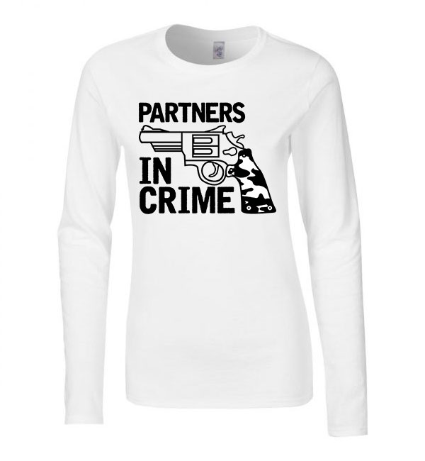 Partners In Crime páros pároknak Fehér Női Hosszú Ujjú Póló