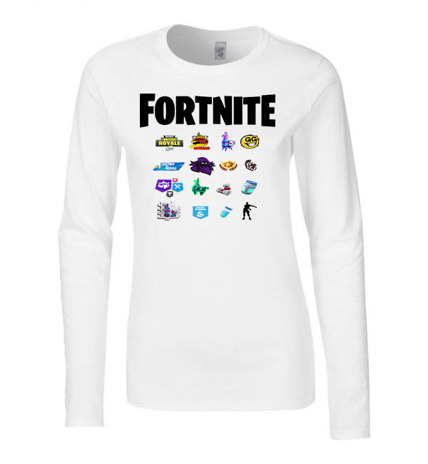 fortnite loot láma Fehér Női Hosszú Ujjú Póló