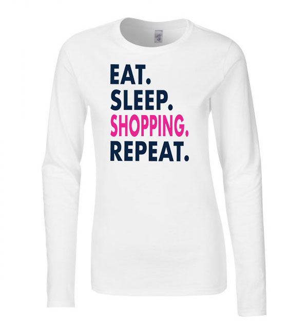 shopping shoppingolás Fehér Női Hosszú Ujjú Póló