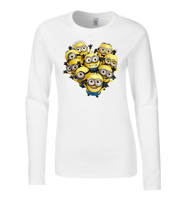 minyonok minions Fehér Női Hosszú Ujjú Póló