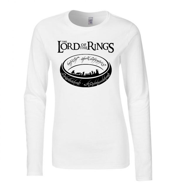 the lord of the rings gyűrűk ura Fehér Női Hosszú Ujjú Póló