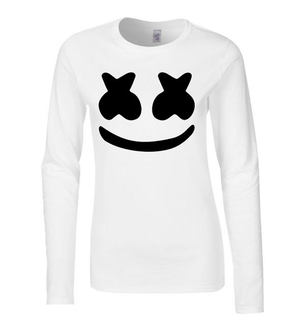 Marshmello Fehér Női Hosszú Ujjú Póló