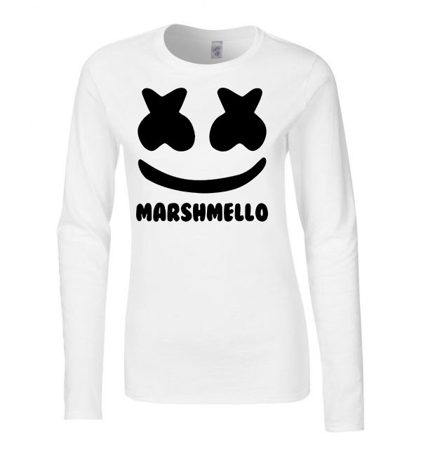 marshmello Fehér Női Hosszú Ujjú Póló