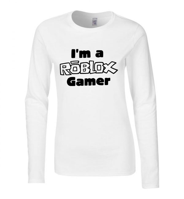 roblox gamer Fehér Női Hosszú Ujjú Póló