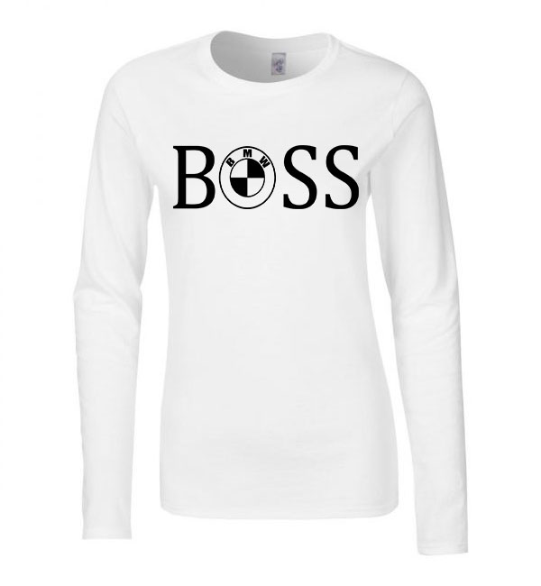 boss bmw Fehér Női Hosszú Ujjú Póló