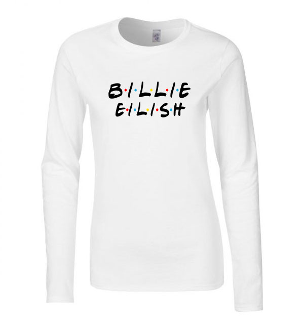 billie eilish Fehér Női Hosszú Ujjú Póló