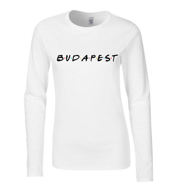 Budapest Fehér Női Hosszú Ujjú Póló