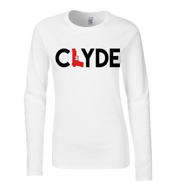 Bonnie és Clyde Fehér Női Hosszú Ujjú Póló