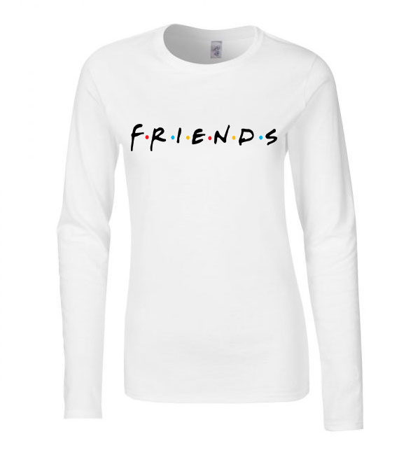 friends jóbarátok Fehér Női Hosszú Ujjú Póló