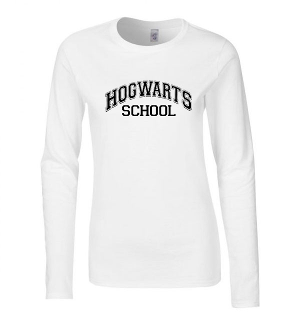 harry potter roxfort hogwarts Fehér Női Hosszú Ujjú Póló