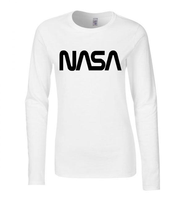 nasa Fehér Női Hosszú Ujjú Póló