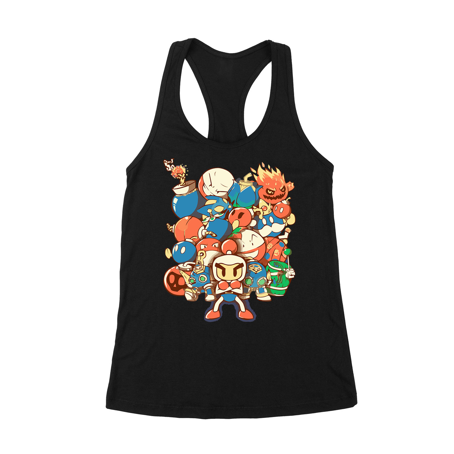 bomberman mario voltorb pokemon Fekete Női Trikó