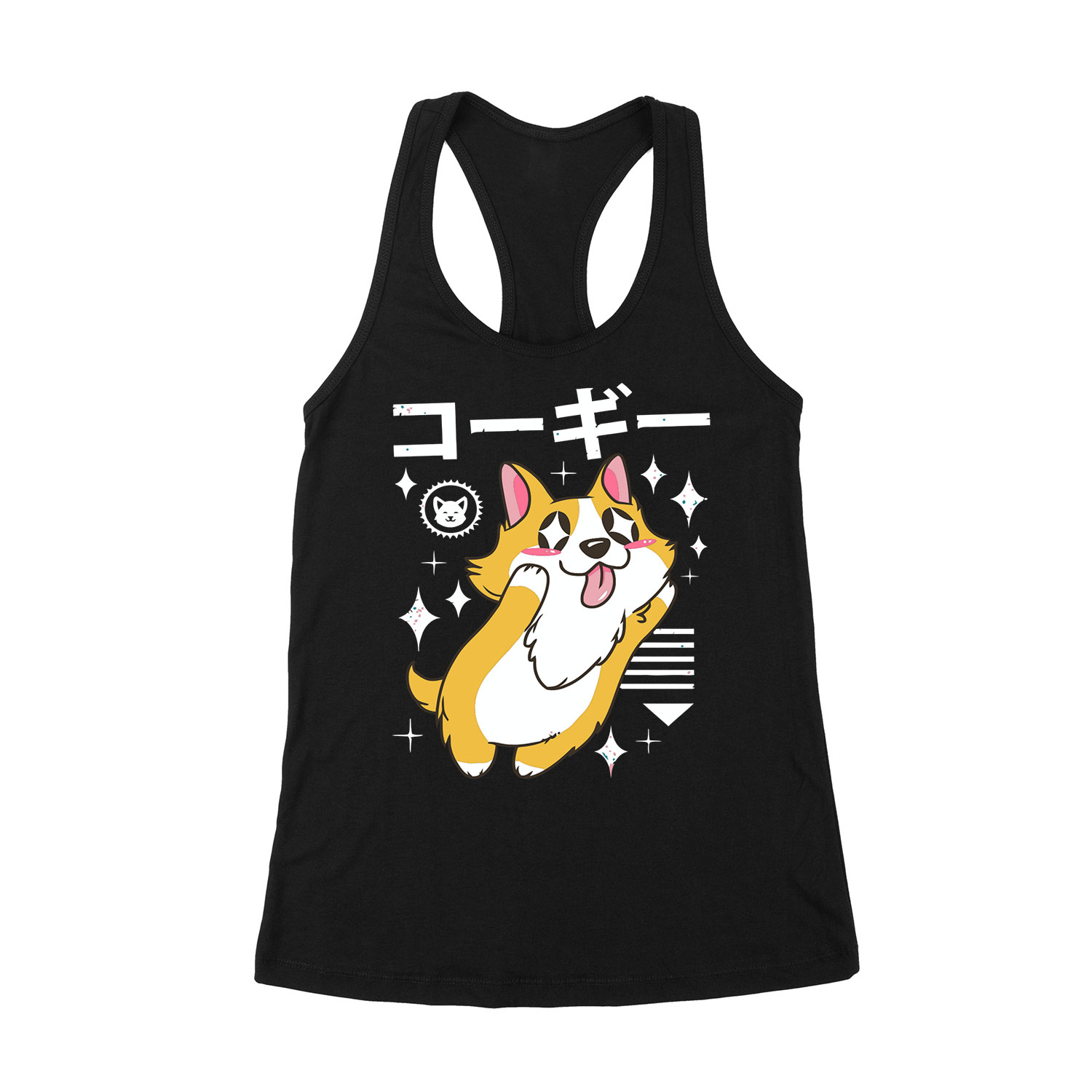korgi corgi kutya Fekete Női Trikó