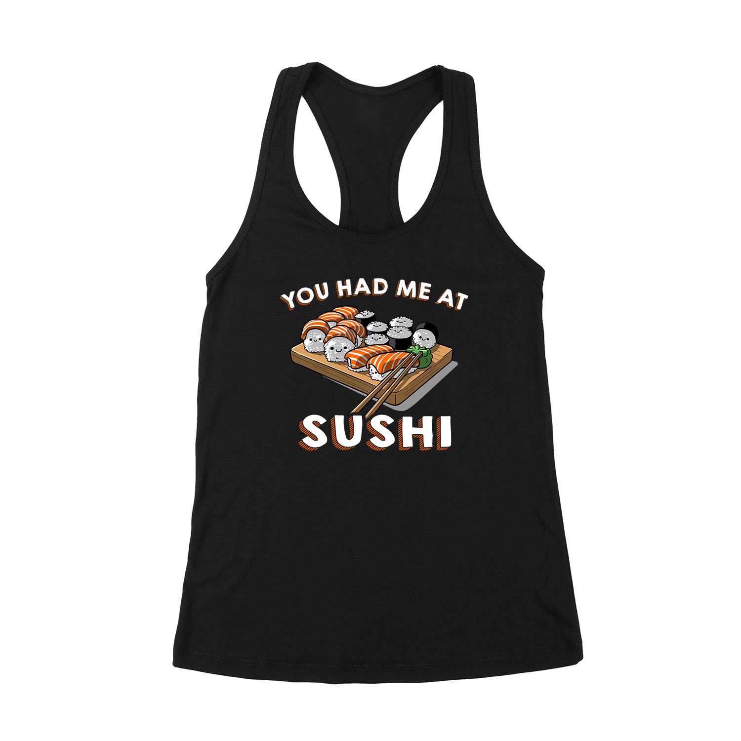 sushi szusi japán Fekete Női Trikó