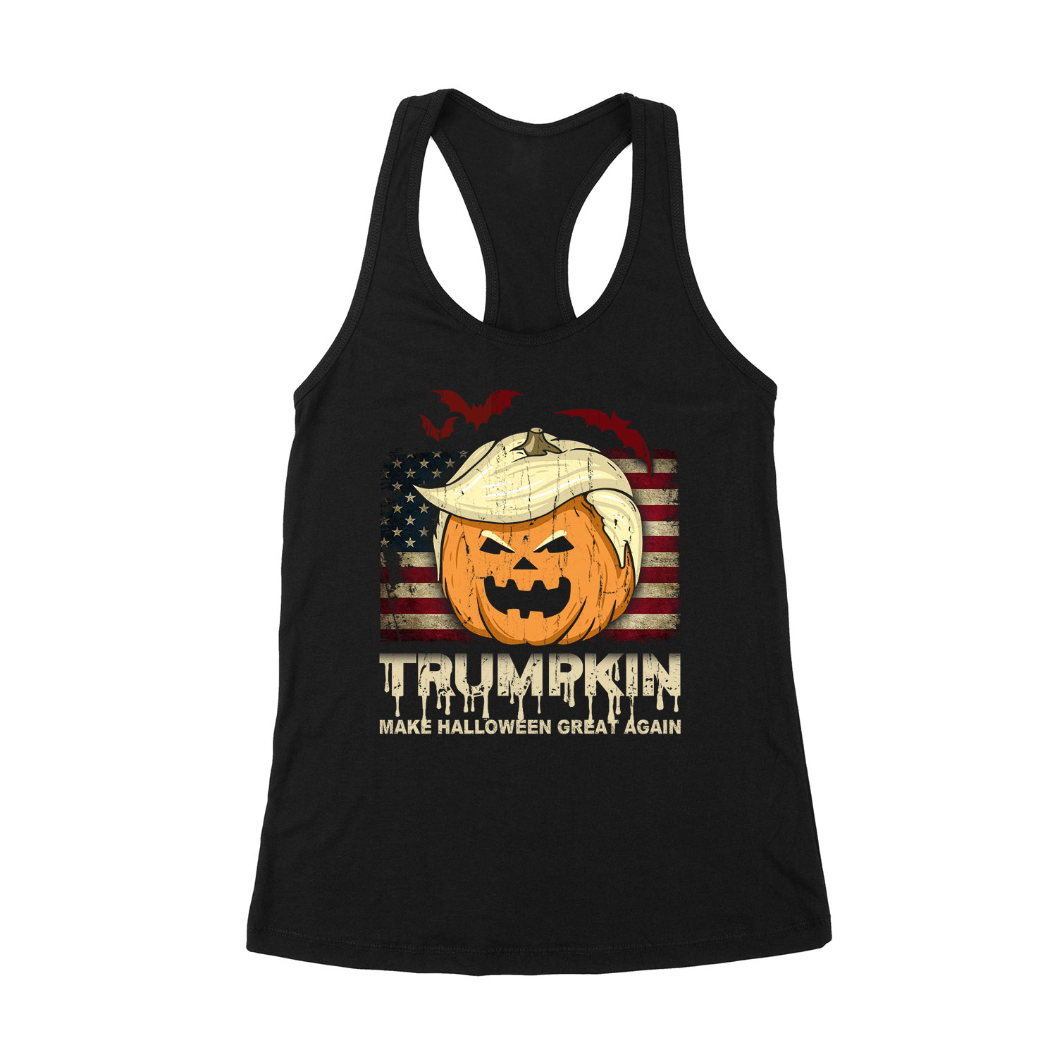 halloween tök donald trump Fekete Női Trikó