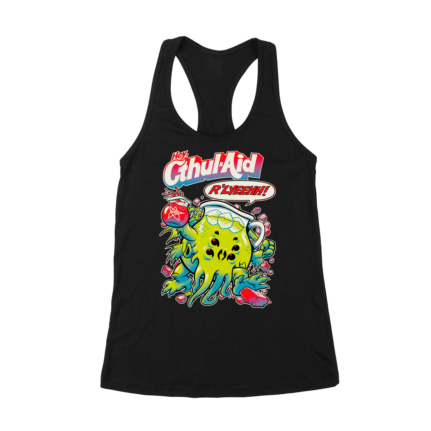 cthulhu chutulu hp lovecraft kool aid Fekete Női Trikó