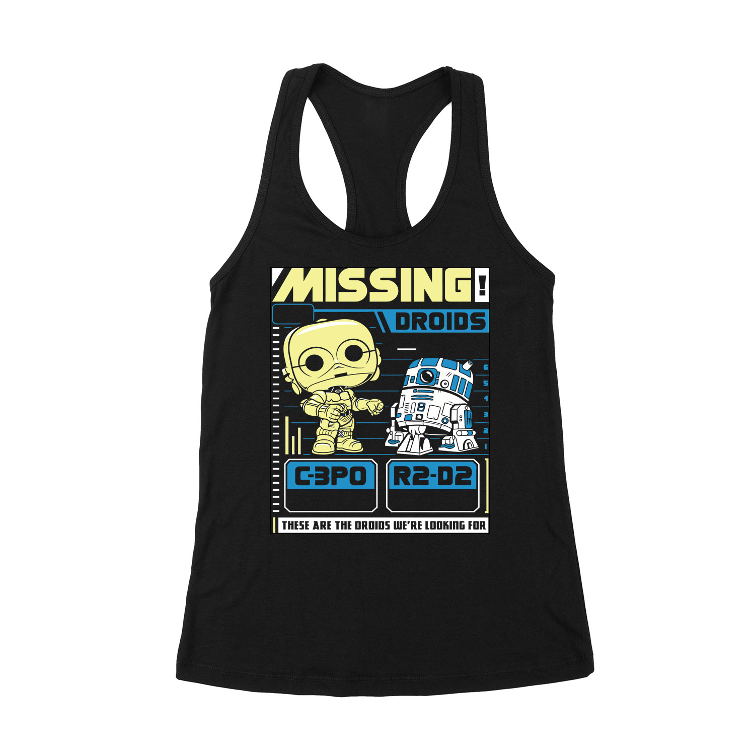 star wars c3po r2d2 Fekete Női Trikó