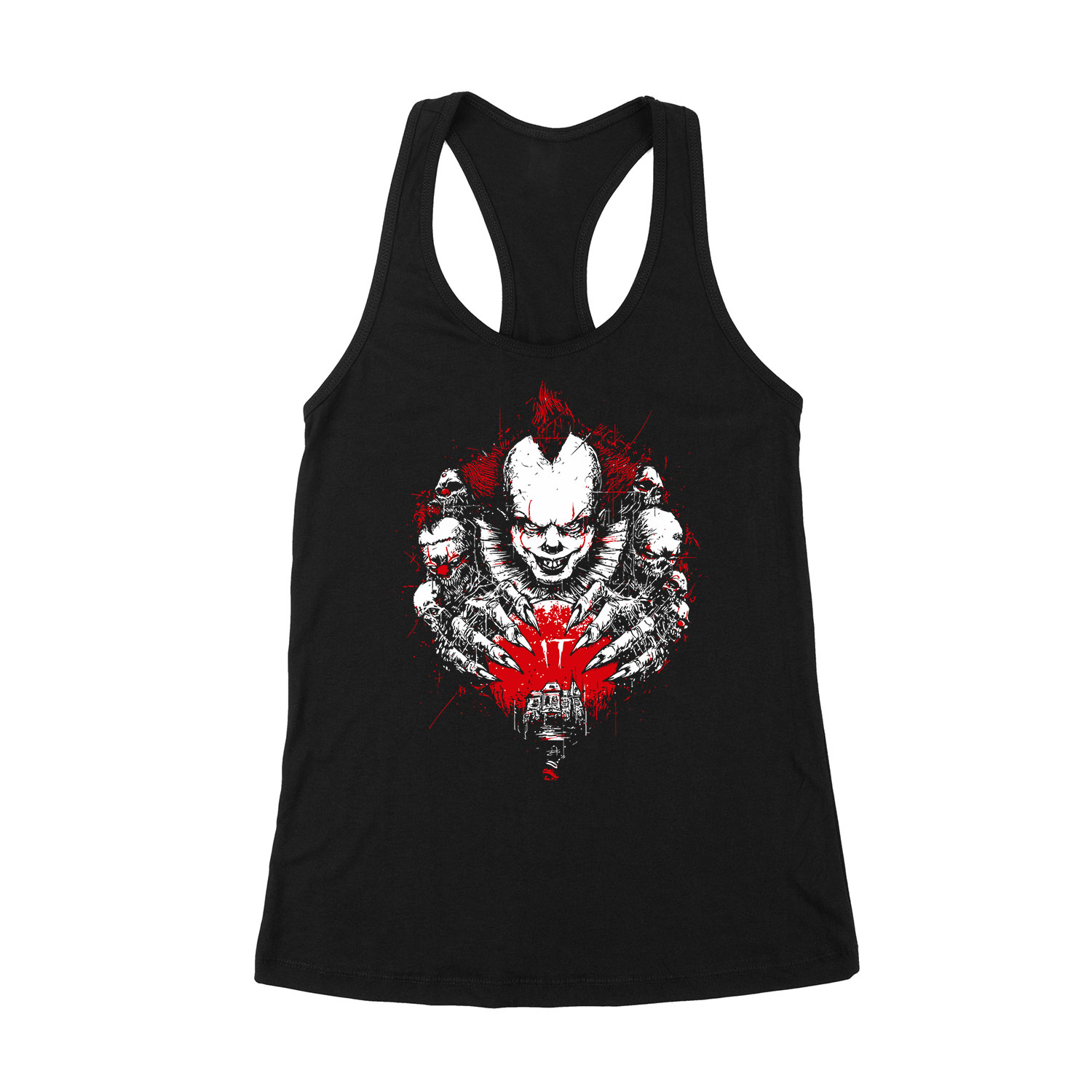 pennywise stephen king at it Fekete Női Trikó