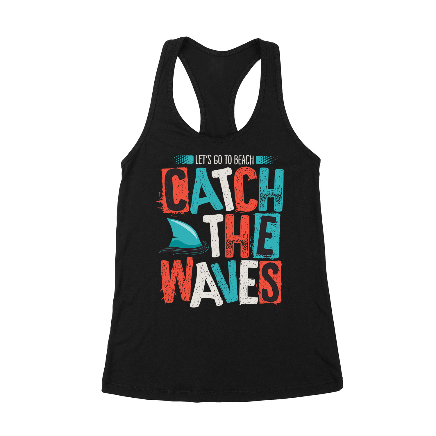 nyár hullámok beach part waves Fekete Női Trikó
