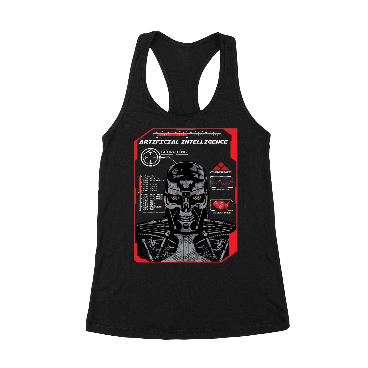 terminator skynet t800 Fekete Női Trikó