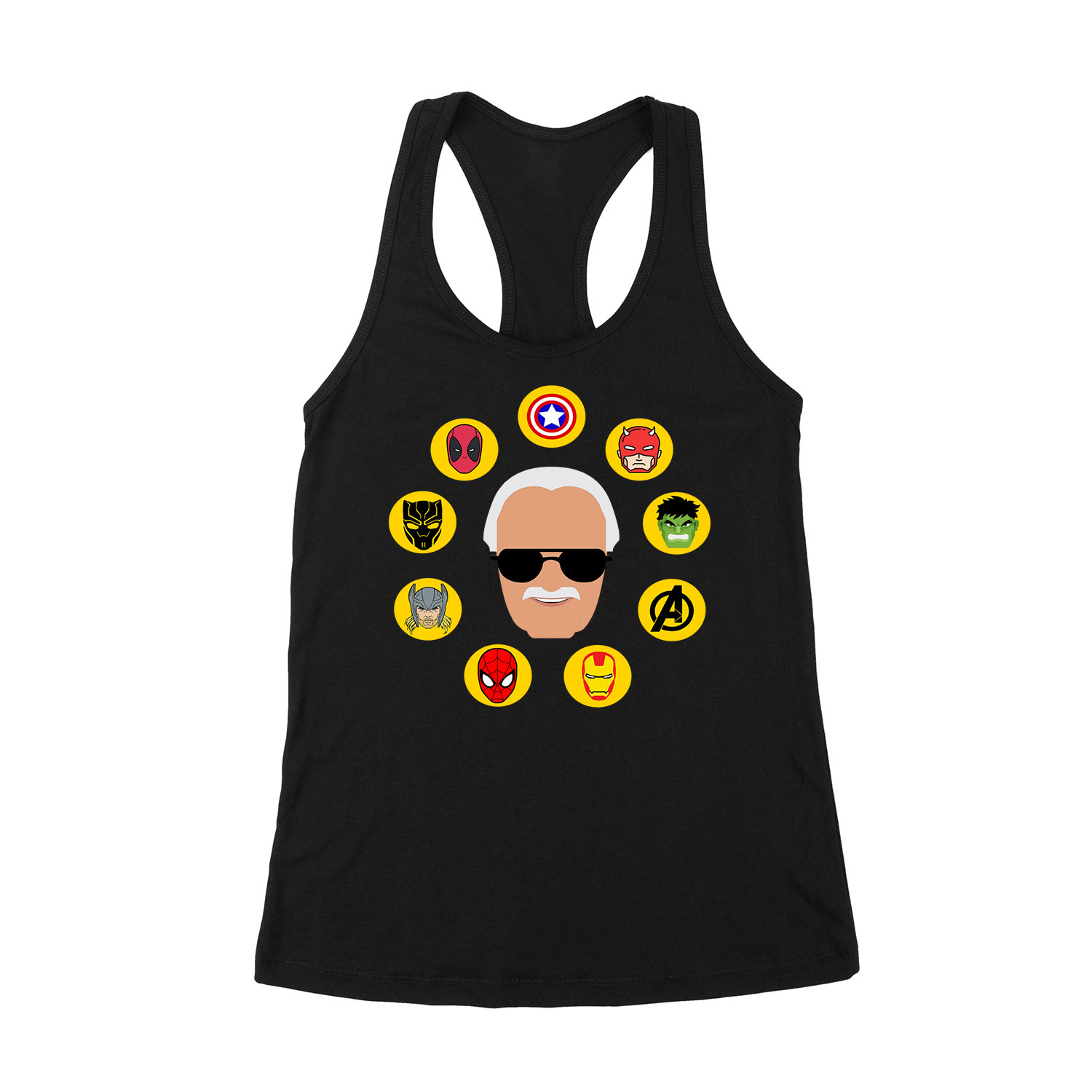 Marvel Stan lee bosszúállók thor hulk pókember vasember Fekete Női Trikó