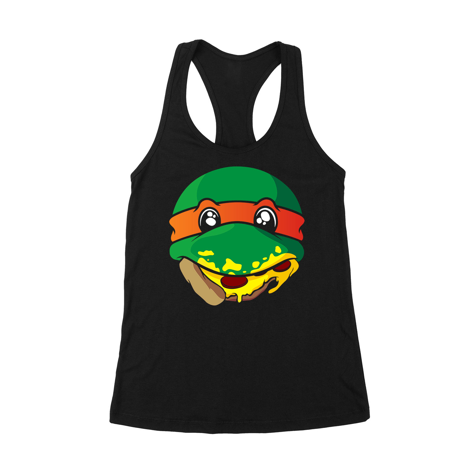 tini ninja teknőcök pizza Fekete Női Trikó