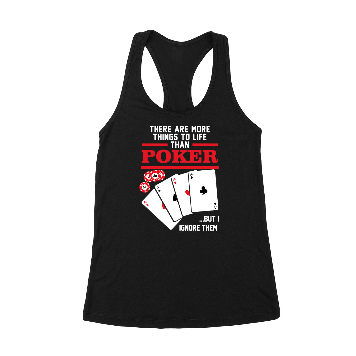 poker Fekete Női Trikó
