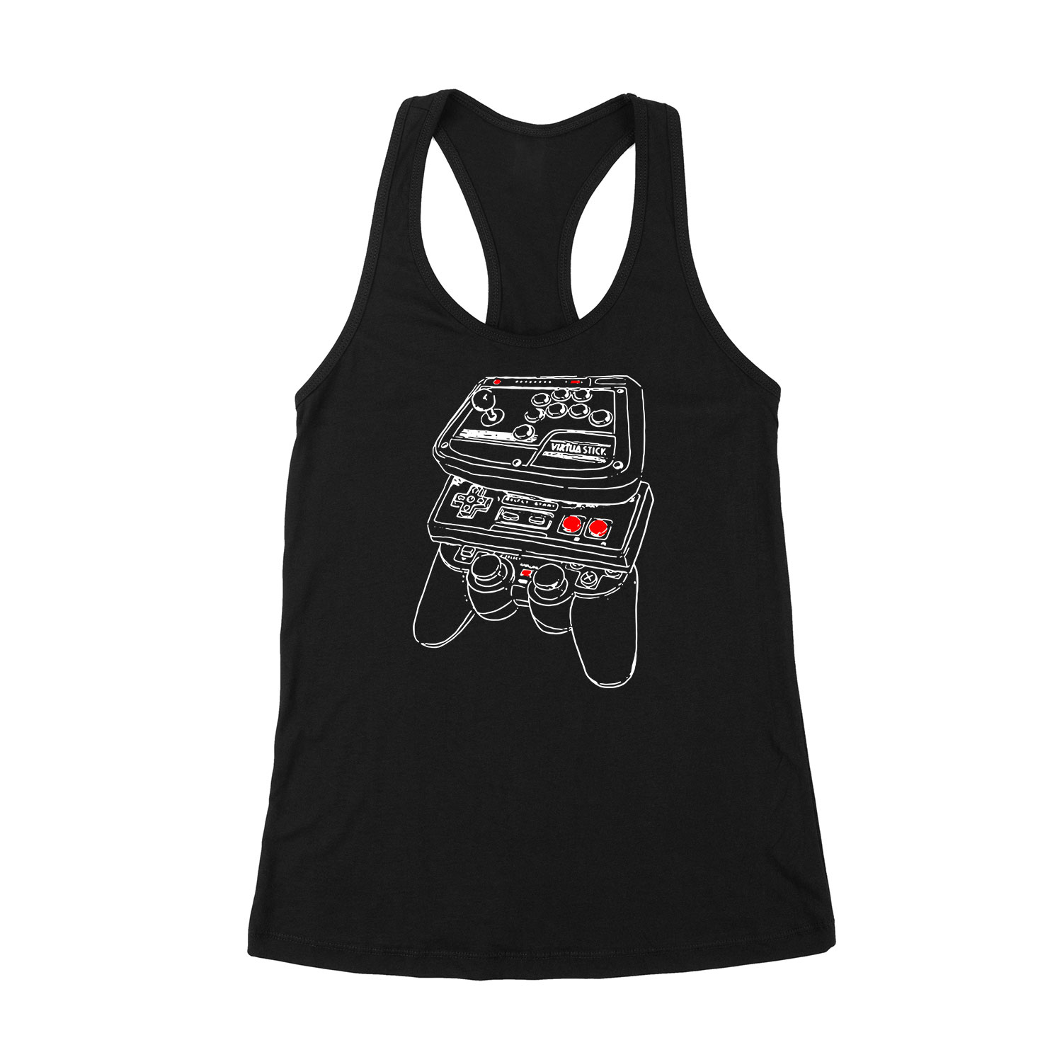 gamer joystick sega Fekete Női Trikó
