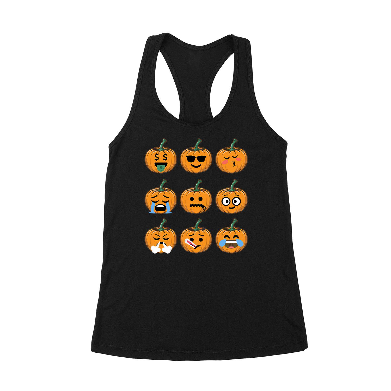 emoji tök halloween Fekete Női Trikó
