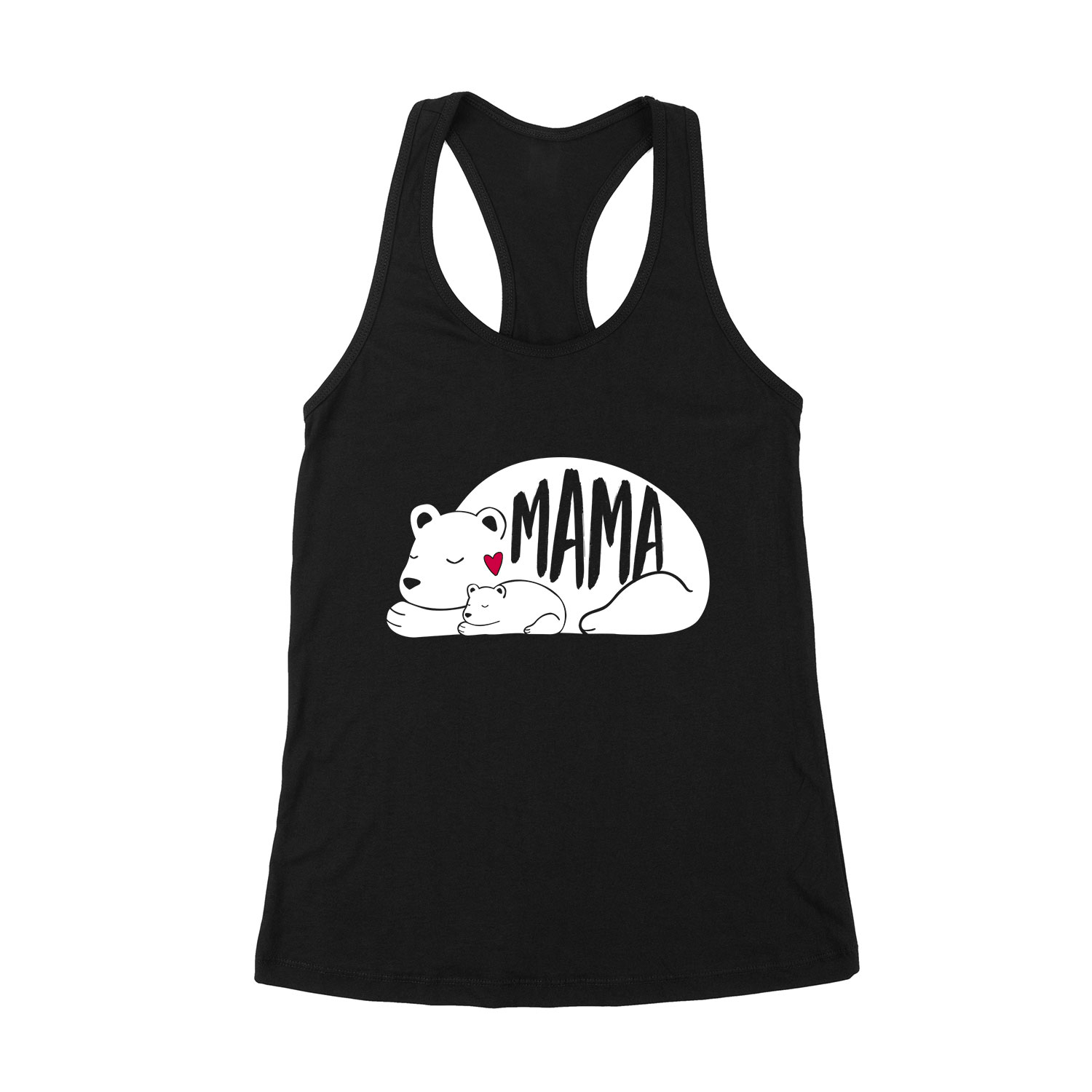 anyák napja mama anya mama bear medve Fekete Női Trikó