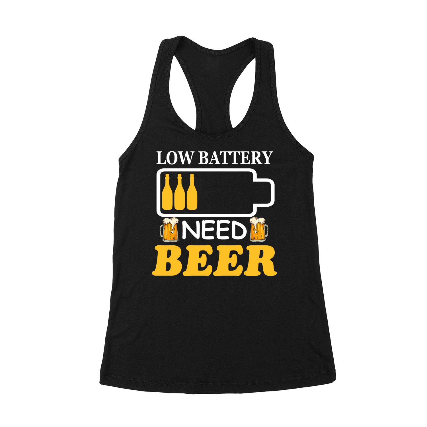sör battery humor Fekete Női Trikó