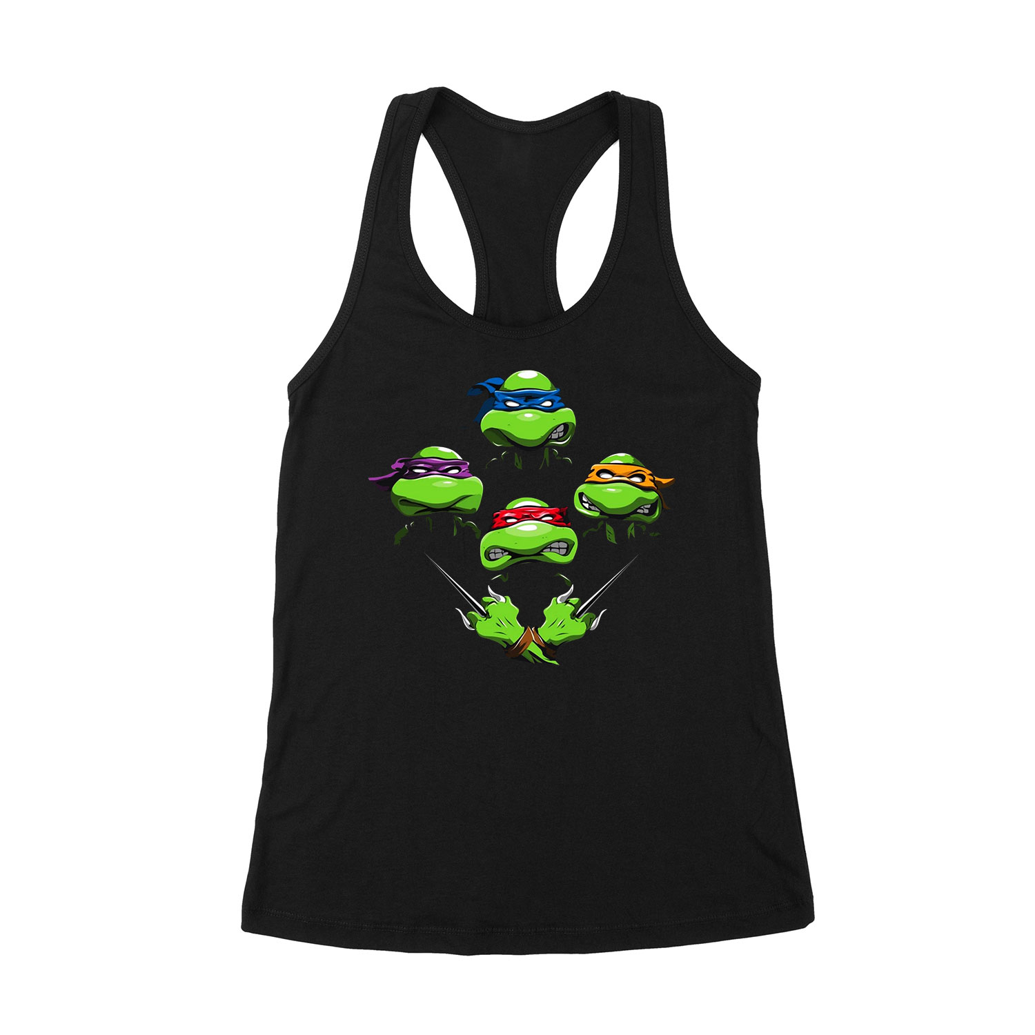 tini ninja teknőcök tmnt turtles Fekete Női Trikó